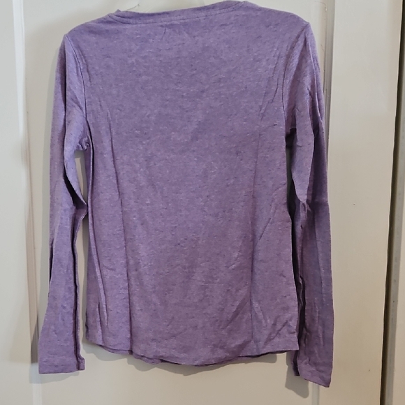 Eddie Bauer Women's Purple Heather Long Sleeve Top Size Medium - Picture 4 of 4
